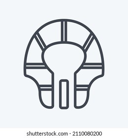 Icon Egyptian Face - Line Style- Simple illustration, Good for Prints , Announcements, Etc