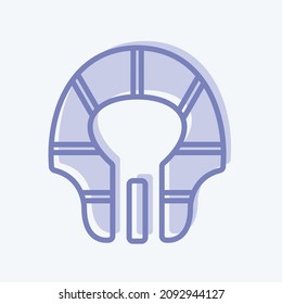 Icon Egyptian Face - Two Tone Style - Simple illustration, Good for Prints , Announcements, Etc