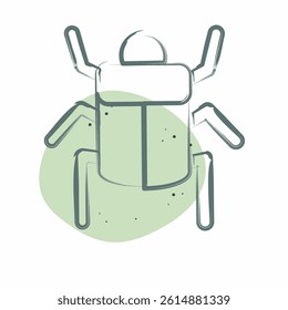 Icon Egyptian Scrab. related to Insects symbol. Color Spot Style. design editable