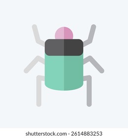 Icon Egyptian Scrab. related to Insects symbol. flat style. design editable