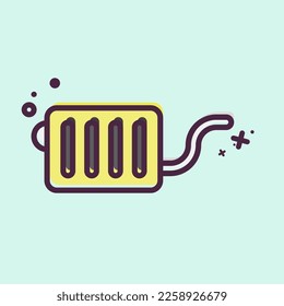 Icon Ehaust System. related to Car Service symbol. MBE Style. repairin. engine. simple illustration