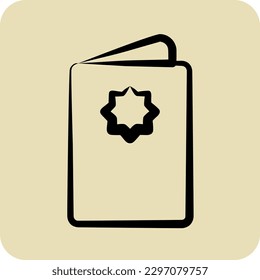 Icon Eid Card. in Zusammenhang mit Eid Al Adha Symbol. Glyph-Stil. einfaches Design bearbeitbar. einfache Abbildung