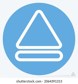 Icon Eject - Blue Eyes Style - Simple illustration, Editable stroke, Design template vector, Good for prints, posters, advertisements, announcements, info graphics, etc.
