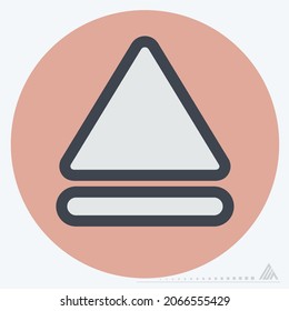 Icono Exyección - Estilo de mate de color - Ilustración simple, trazo editable, vector de plantilla de diseño, Buena para impresiones, carteles, anuncios, anuncios, gráficos de información, etc.