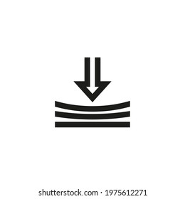 The icon of the elasticity sign. Simple vector illustration on a white background.