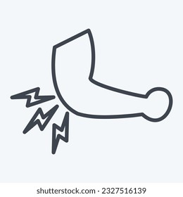 Icon Elbow. related to Orthopedic symbol. line style. simple design editable. simple illustration