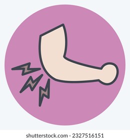 Icon Elbow. related to Orthopedic symbol. color mate style. simple design editable. simple illustration