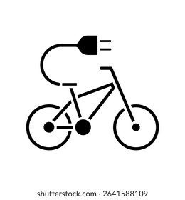 Icon a electric bike, isolated against a clean background.