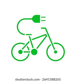 Icon a electric bike, isolated against a clean background.