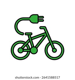 Icon a electric bike, isolated against a clean background.