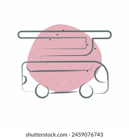 Icon Electric Bus. related to Smart City symbol. Color Spot Style. simple design illustration