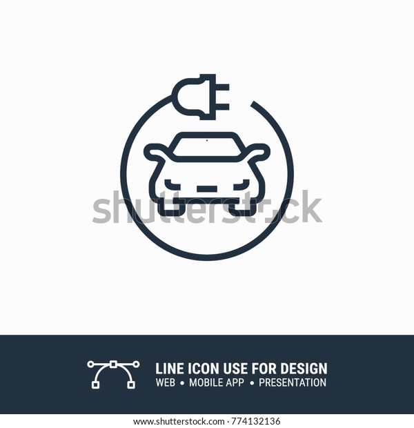 Icon Electric Car graphic design single icon\
vector illustration