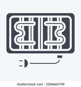 Icon Electric Grill. suitable for Kitchen Appliances symbol. glyph style. simple design editable. design template vector. simple illustration