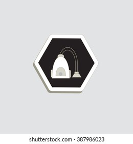 Icon of the electric household appliance.Vacuum cleaner.