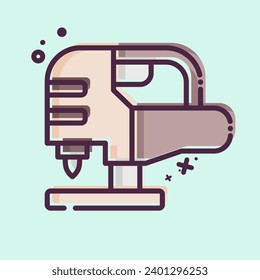 Icon Electric Jigsaw. related to Construction symbol. MBE style. simple design editable. simple illustration