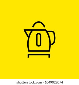Icon of electric kettle. Boiling water, automatic, heat. Kitchen appliance concept. Can be used for topics like electricity, equipment, device