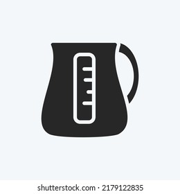 Icon Electric Kettle. suitable for Drink symbol. glyph style. simple design editable. design template vector. simple symbol illustration