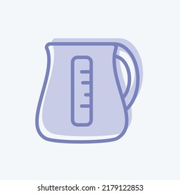 Icon Electric Kettle. suitable for Drink symbol. two tone style. simple design editable. design template vector. simple symbol illustration