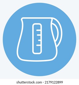 Icon Electric Kettle. suitable for Drink symbol. blue eyes style. simple design editable. design template vector. simple symbol illustration