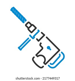 Icon Of Electric Perforator. Bold outline design with editable stroke width. Vector Illustration.