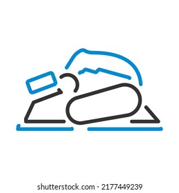 Icon Of Electric Planer. Bold outline design with editable stroke width. Vector Illustration.