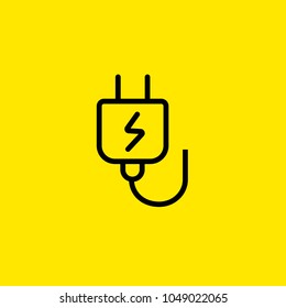 Icon of electric plug. Socket, power, electricity. Energy concept. Can be used for topics like service, equipment, technology.