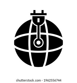 Icon Electric Plug With Style Glyph