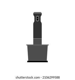 The icon of an electric powerful immersion blender on a white background. Vector image.