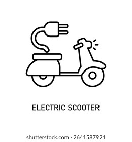 Icon a electric scooter, isolated against a clean background.
