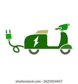 icon of electric scooter, electric motorbike, simple flat style, illustration, logo sign symbol pictogram template, for ui or ux isolated on white for mobile app, editable