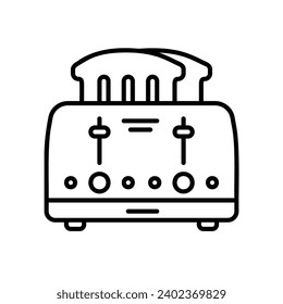 Icon of an electric toaster for making crispy bread
