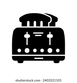 Icon of an electric toaster for making crispy bread
