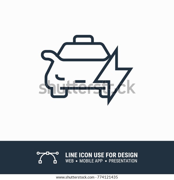 Icon Electric Vehicle Charging\
Services graphic design single icon vector\
illustration