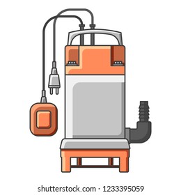 Icon electrical submersible pump. Vector illustration on white background