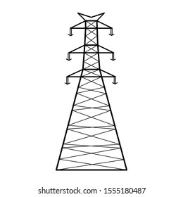 Icon of electrical tower vector illustration.