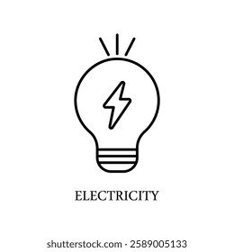 Icon a electricity, isolated against a clean background.
