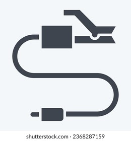 Icon Electrode Holder 1. related to Welder Equipment symbol. glyph style. simple design editable. simple illustration