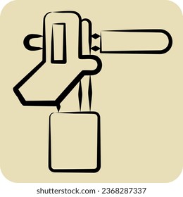 Icon Electrode Holder 3. related to Welder Equipment symbol. hand drawn style. simple design editable. simple illustration