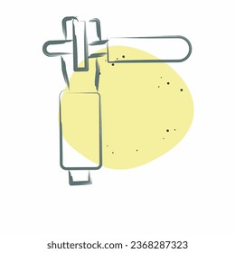 Icon Electrode Holder. related to Welder Equipment symbol. Color Spot Style. simple design editable. simple illustration