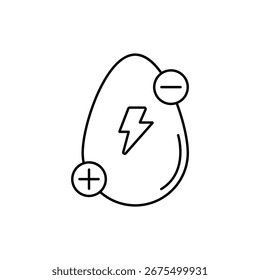 Icono de un electrolito, aislado contra un fondo limpio.