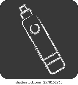 Icon Electronic Cigarette. related to Vape symbol. chalk Style. design editable