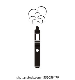 Icon of electronic cigarette and vapor cloud. Vapor shop logotype.
