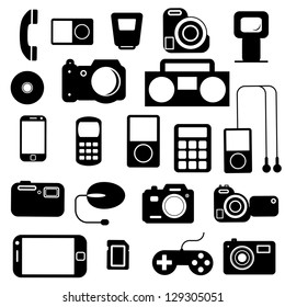 Icon  With  Electronic Gadgets. Vector Illustration.