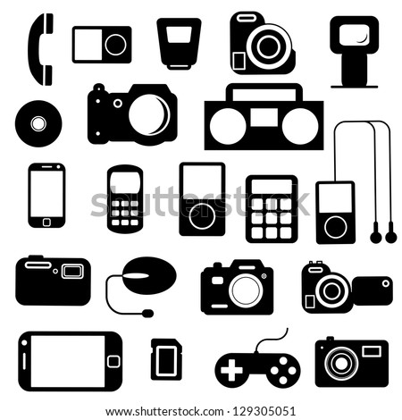 Icon  with  electronic gadgets. Vector illustration.