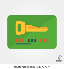 Icon of electronic keycard