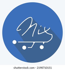 Icon Electronic Signature. suitable for education symbol. long shadow style. simple design editable. design template vector. simple illustration