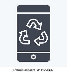 Icon Electronics Recycling. related to Recycling symbol. glyph style. simple design illustration