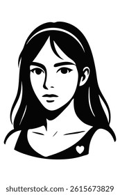 Icon elegant female graphic illustration