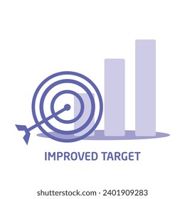 Icon or element of a business target or effort achieved