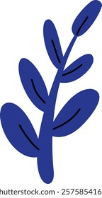 icon element plant, leaf and flowers